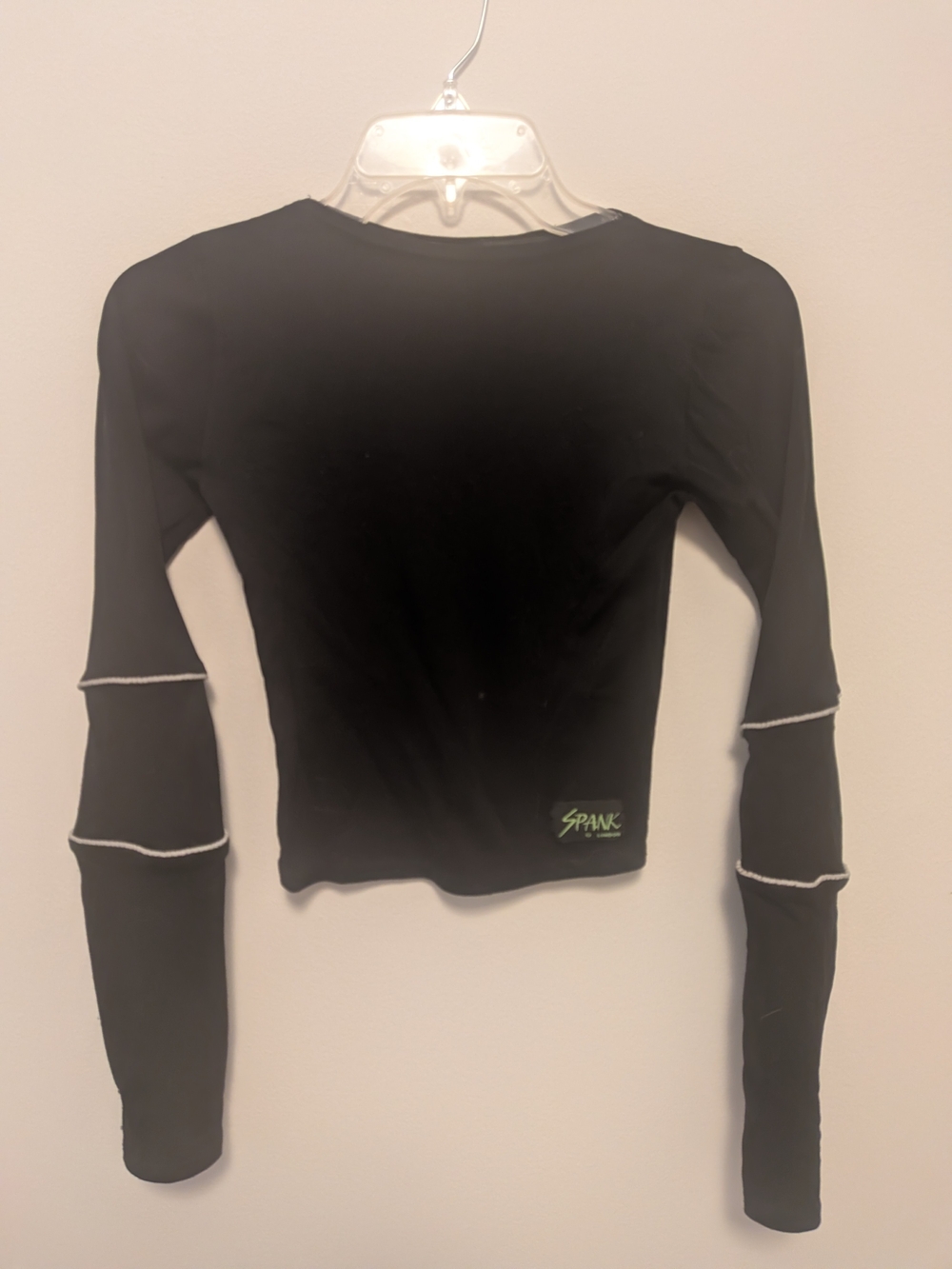 Spank London Black Crop Top | Reflective Stripe | Cyberpunk | Camden Market
